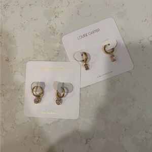 Louise Carter Gold and Pink Earrings Set